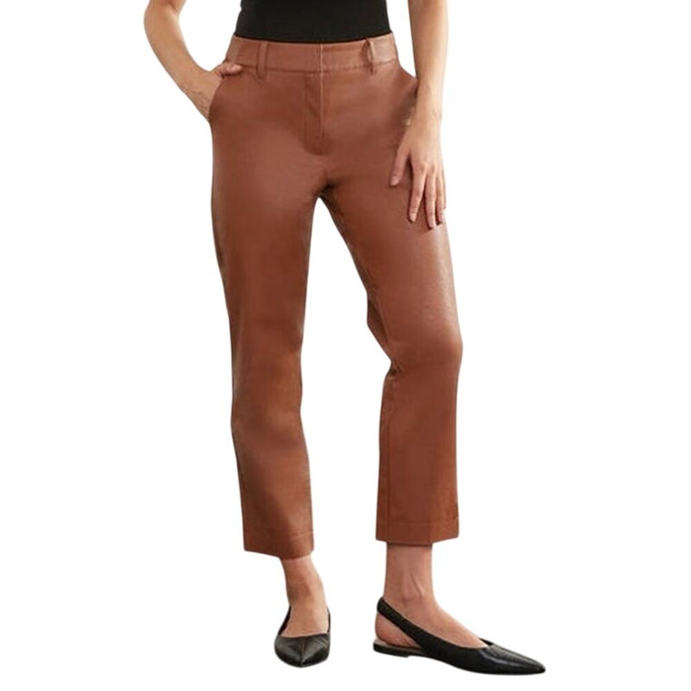 NWT Commando Faux Leather 7/8 Trouser in Cocoa, S